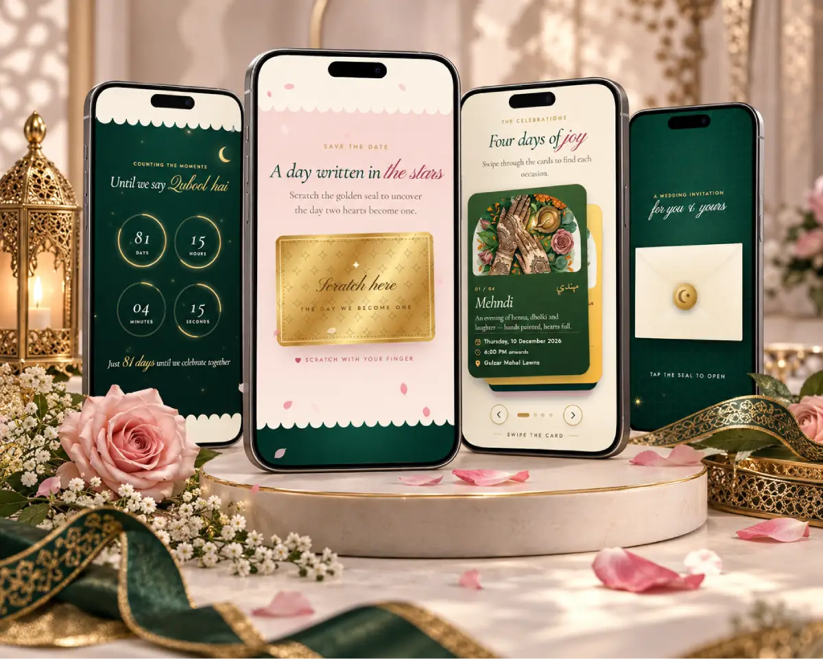 Royal Nikah wedding invitation preview