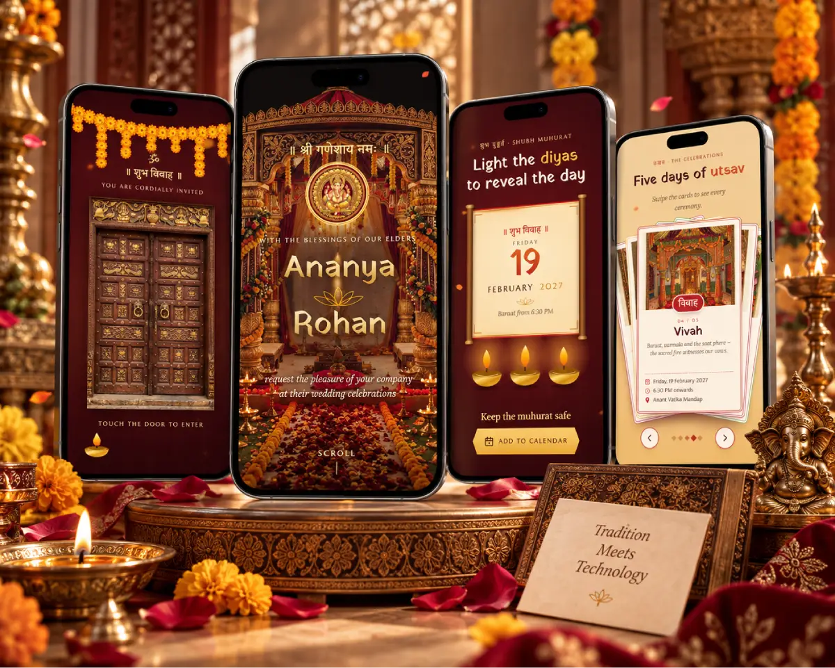 Mandir Vivah wedding invitation preview