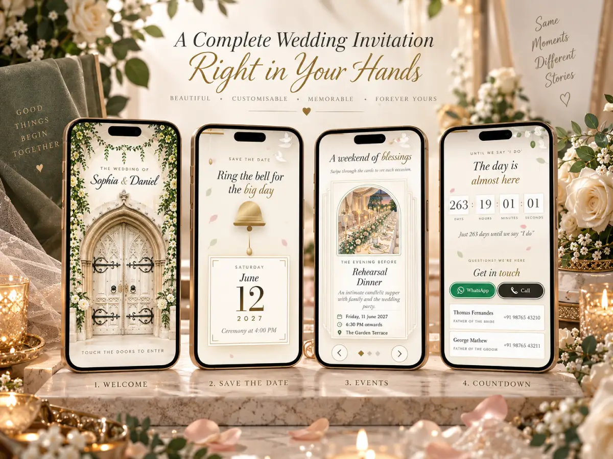 White Wedding wedding invitation, photo 4