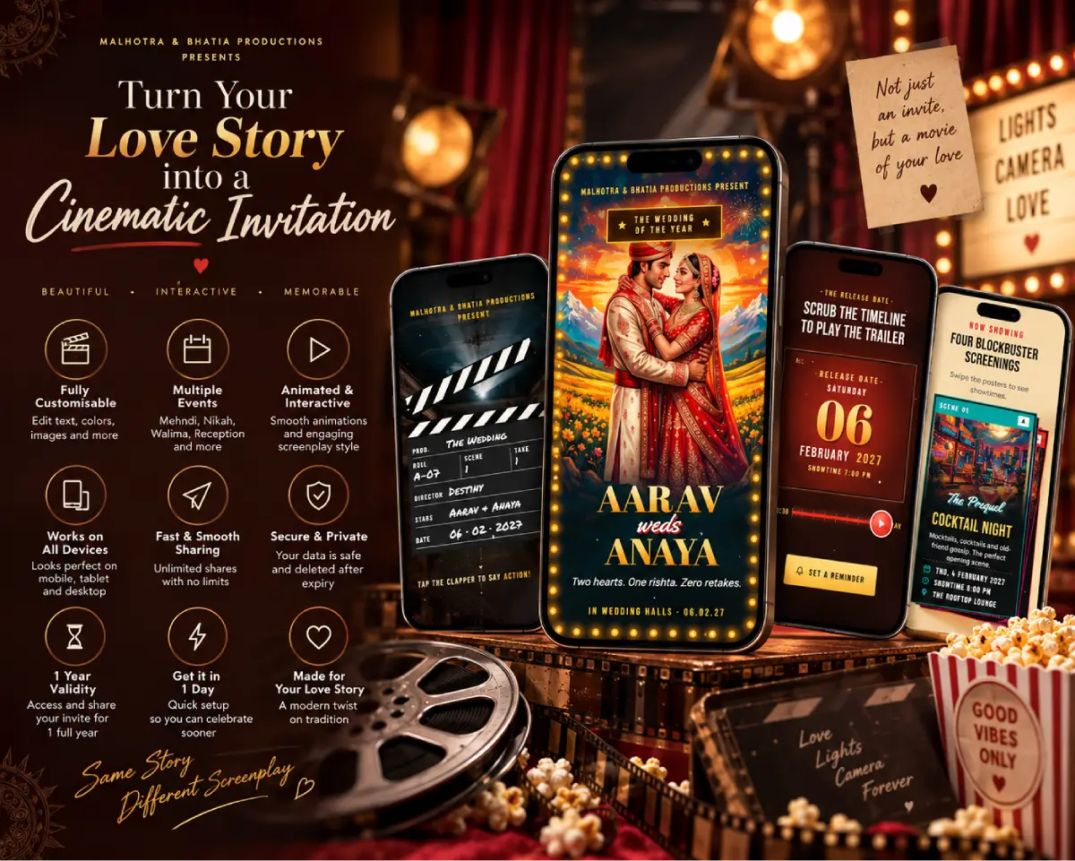Filmy Premiere wedding invitation, photo 2